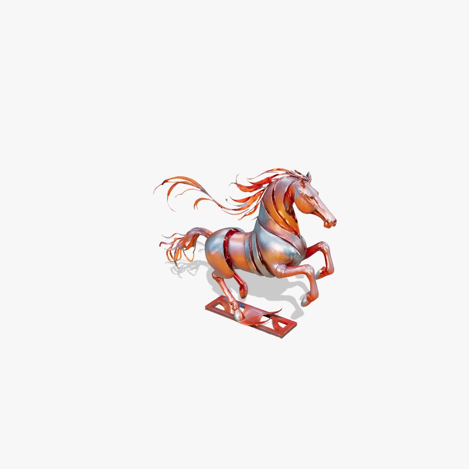 Rustic Bronze Horse model pack